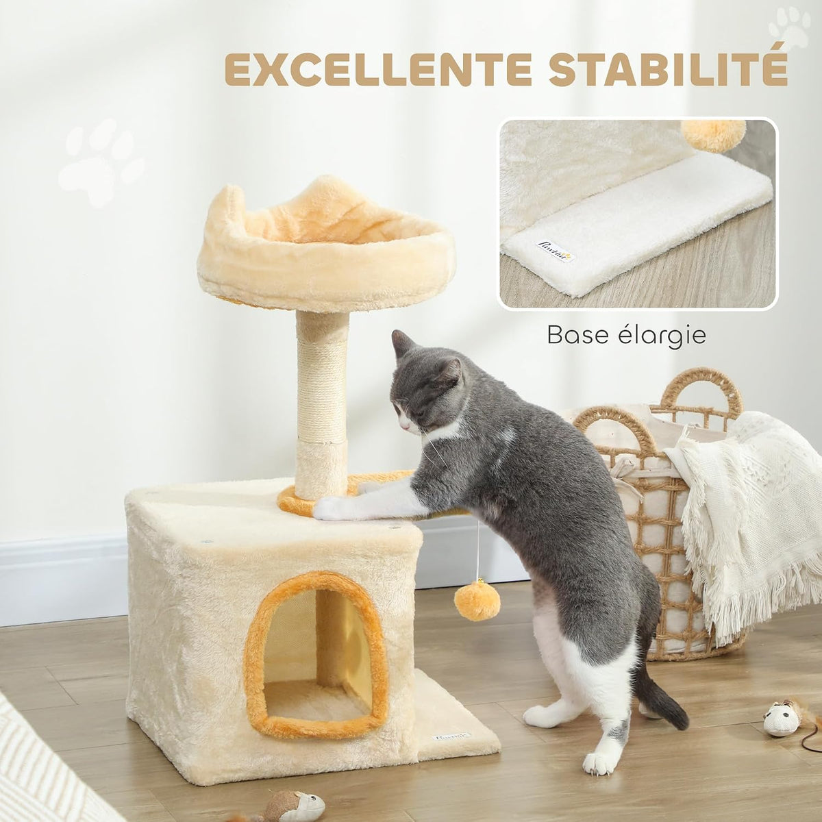 Base élargie de l'arbre à chat Mimosa — photo du fabricant