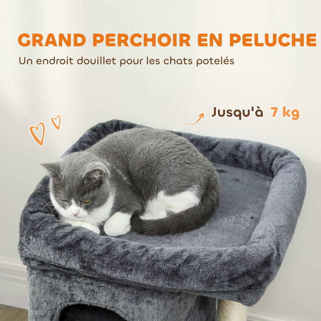 Grand perchoir en peluche de l'arbre à chat Peuplier — photo du fabricant