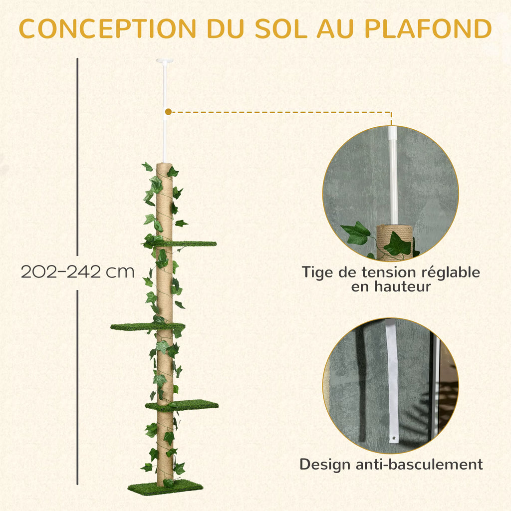 Arbre à chat Lierre — conception sol-plafond